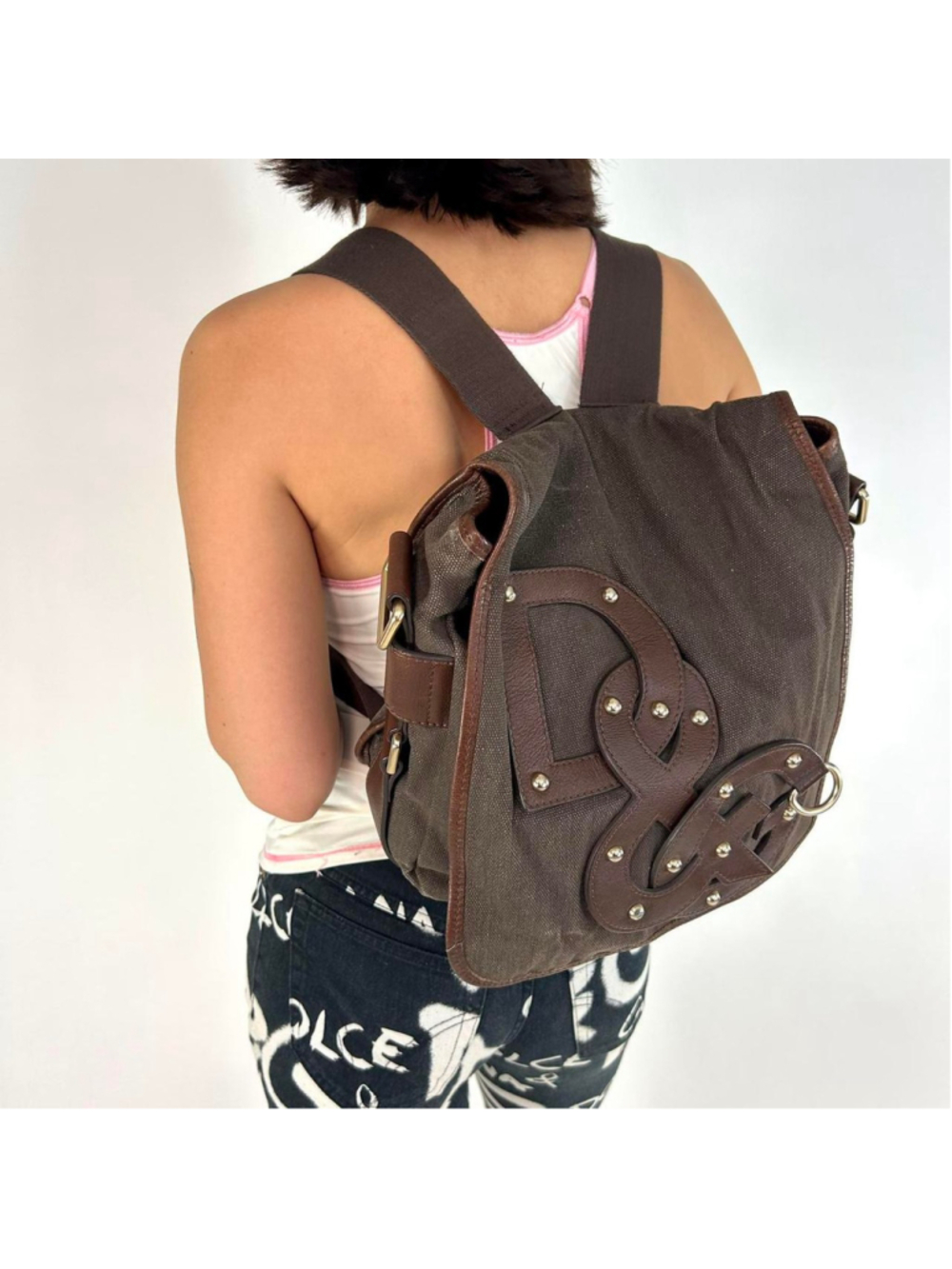 vintage D&G canvas mini backpack
